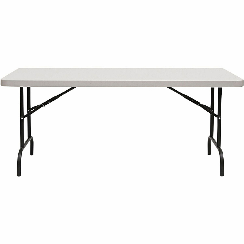 Iceberg Commercial Folding Table Powder Coated Round Tube Leg, Gray Base - Contemporary Style - 4 Legs - 1000 lb Capacity - 60" Table Top Length x 30" Table Top Width x 2" Table Top Thickness - Indoor, Outdoor, School, Office, Hospital, Banquet -  (65513)