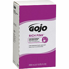 Gojo&reg; Rich Pink Antibacterial Lotion Soap Refill 2.11 quart - Soil Remover - Antibacterial - 1 Each (722004)