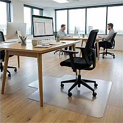 Lorell Lipped Non-Studded Chair Mat for Hard Floors - 45" x 53" Tile Floor, Vinyl Floor, Hardwood Floor - 45" Width x 53" Depth x 0.070" Thickness - Lip Size 12" Length x 25" Width - Vinyl - Clear - 1 Each (LLR82826) Lorell Lipped Non-Studded Chair Mat for Hard Floors - 45" x 53" Tile Floor, Vinyl Floor, Hardwood Floor - 45" Width x 53" Depth x 0.070" Thickness - Lip Size 12" Length x 25" Width - Vinyl - Clear - 1 Each (LLR82826)