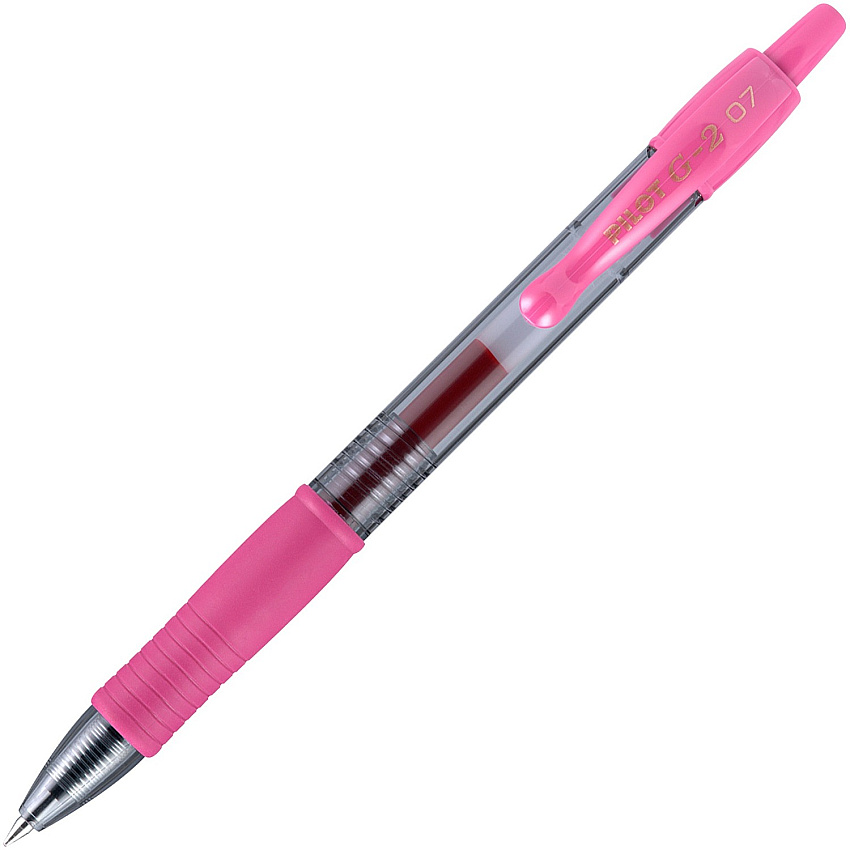 G2 Premium Gel Ink Retractable Pens 0.7 mm Fine Pen Point - Refillable - Retractable - Pink Ink - Gel-based - Translucent Barrel - 12 / Dozen (31174)