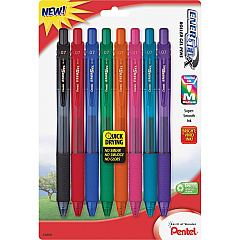 Pentel EnerGel-X Retractable Gel Pens 0.7 mm Medium Pen Point - Refillable - Retractable - Assorted Ink - Gel-based - Assorted Barrel - Metal Tip - 8 / Pack (BL107CRBP8M) Pentel EnerGel-X Retractable Gel Pens 0.7 mm Medium Pen Point - Refillable - Retractable - Assorted Ink - Gel-based - Assorted Barrel - Metal Tip - 8 / Pack (BL107CRBP8M)