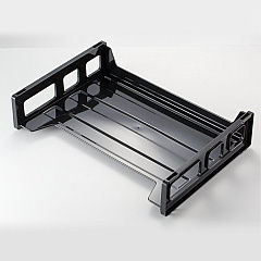 Officemate Side Load Letter Tray 1 Compartment(s) - 1 Tier(s) - 2.75" Height x 13.19" Width x 9" Depth - Stackable, Durable, Handle, Sturdy - 30% Recycled - Black - Plastic - 1 Each (26052) Officemate Side Load Letter Tray 1 Compartment(s) - 1 Tier(s) - 2.75" Height x 13.19" Width x 9" Depth - Stackable, Durable, Handle, Sturdy - 30% Recycled - Black - Plastic - 1 Each (26052)