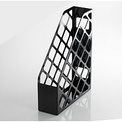 Officemate Open Top Magazine File Black - Plastic - 1 Each (26082)