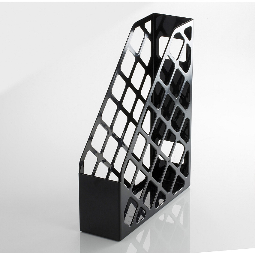 Officemate Open Top Magazine File Black - Plastic - 1 Each (26082)