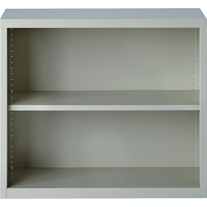 Lorell Fortress Series Bookcase 34.5" Width x 13" Depth x 30" Height - 2 x Shelf(ves) - Light Gray - Powder Coated - Steel - Recycled - 1 Each (LLR41280)