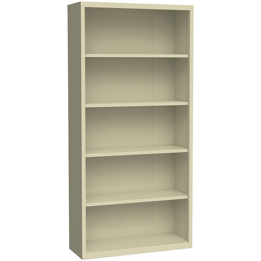 Lorell Fortress Series Bookcase 34.5" Width x 13" Depth x 72" Height - 6 x Shelf(ves) - Putty - Powder Coated - Steel - Recycled - 1 Each (LLR41290)
