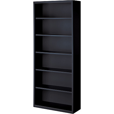 Lorell Fortress Series Bookcase 34.5" Width x 13" Depth x 82" Height - 6 x Shelf(ves) - Black - Powder Coated - Steel - Recycled - 1 Each (LLR41294)