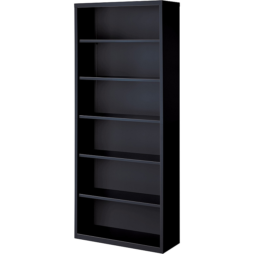 Lorell Fortress Series Bookcase 34.5" Width x 13" Depth x 82" Height - 6 x Shelf(ves) - Black - Powder Coated - Steel - Recycled - 1 Each (LLR41294)