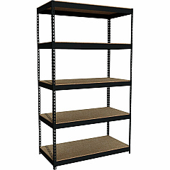 Lorell Fortress Riveted Shelving 5 Compartment(s) - 5 Shelf(ves) - 84" Height x 48" Width x 24" Depth - Heavy Duty, Rust Resistant - 28% Recycled - Powder Coated - Black - Steel - 1 Each (LLR60648) Lorell Fortress Riveted Shelving 5 Compartment(s) - 5 Shelf(ves) - 84" Height x 48" Width x 24" Depth - Heavy Duty, Rust Resistant - 28% Recycled - Powder Coated - Black - Steel - 1 Each (LLR60648)