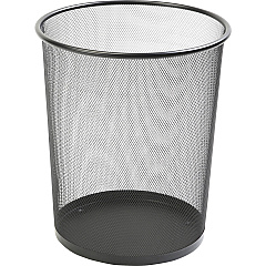 Lorell Mesh Waste Bin 4.70 gal Capacity - Round - 14.3" Height x 12" Diameter - Steel - Black - 1 Each (LLR52770) Lorell Mesh Waste Bin 4.70 gal Capacity - Round - 14.3" Height x 12" Diameter - Steel - Black - 1 Each (LLR52770)