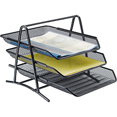 Lorell Mesh 3-Tier Mesh Document Tray 11" Height x 10.75" Width x 14.25" Depth - Black - Steel - 1 Each (LLR90206) Lorell Mesh 3-Tier Mesh Document Tray 11" Height x 10.75" Width x 14.25" Depth - Black - Steel - 1 Each (LLR90206)