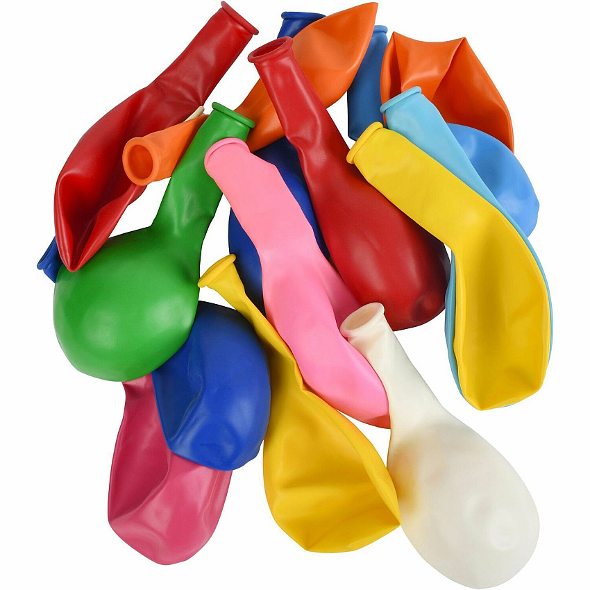 Tatco Helium-quality Latex Balloons 12" Diameter - Assorted - Latex - 100 / Pack (61100)