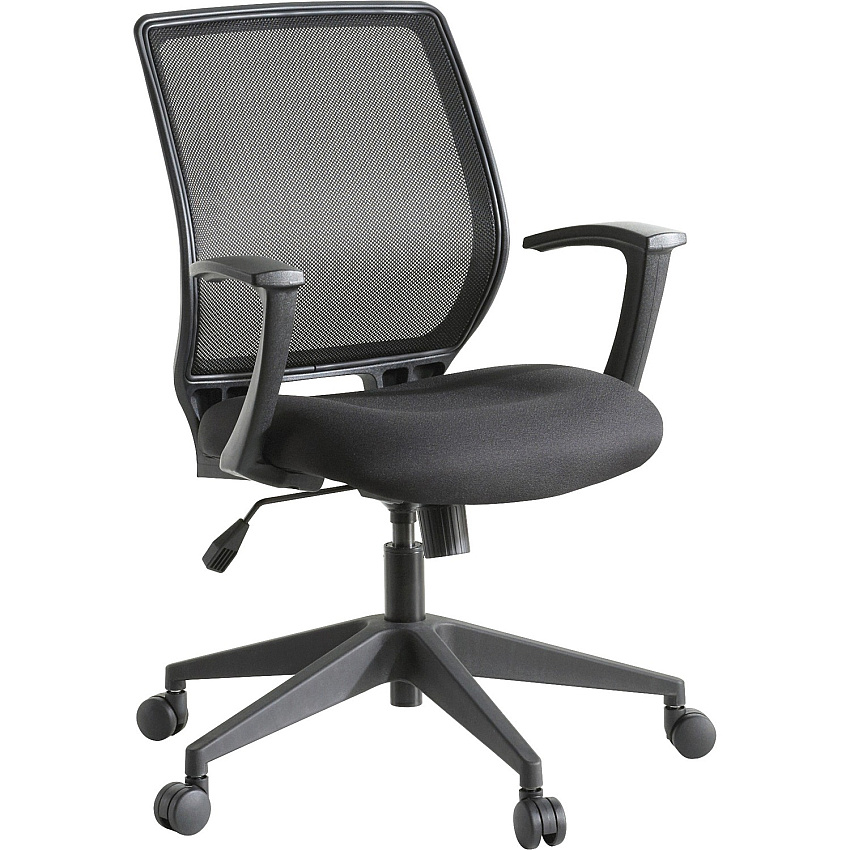 Lorell Executive Mid-back Work Chair Black Seat Color - 5-star Base - Black - 1 Each (LLR84868)
