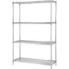 Lorell Industrial Wire Shelving 36" Width x 24" Depth x 72" Height - Steel - Chrome - 1 Each (LLR84184) Lorell Industrial Wire Shelving 36" Width x 24" Depth x 72" Height - Steel - Chrome - 1 Each (LLR84184)