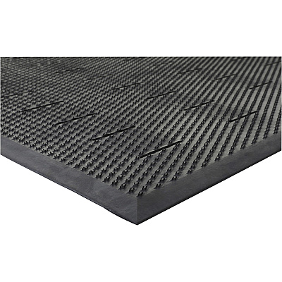 Genuine Joe Free Flow Comfort Anti-fatigue Mat 48" Length x 36" Width x 0.500" Thickness - Rubber - Black - 1 Each (GJO32590)