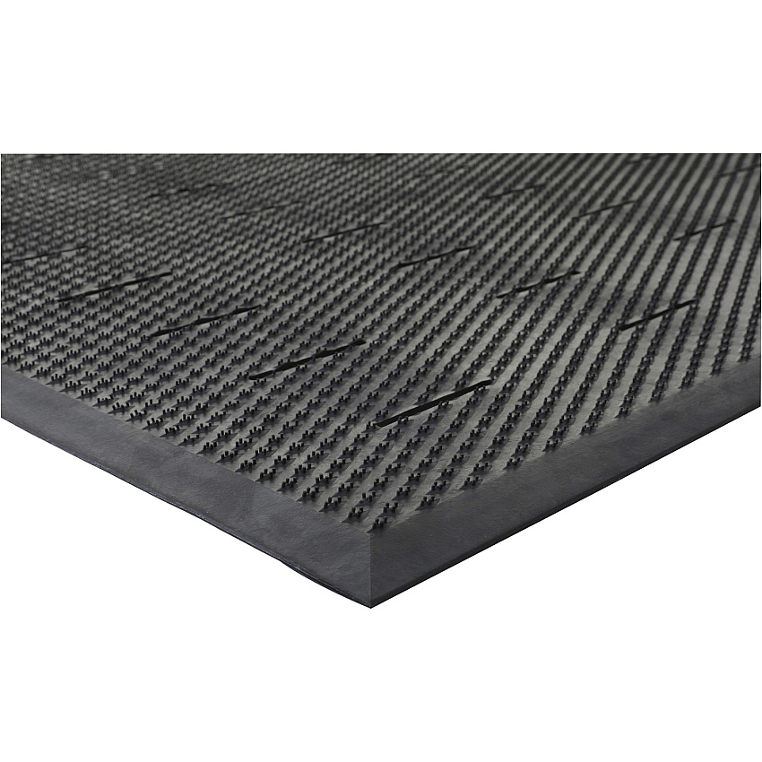Genuine Joe Free Flow Comfort Anti-fatigue Mat 48" Length x 36" Width x 0.500" Thickness - Rubber - Black - 1 Each (GJO32590)