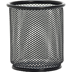Lorell Mesh Wire Pencil Cup Holder 3.5" Height x 3.9" Width - Steel - Black - 1 Each (LLR84149) Lorell Mesh Wire Pencil Cup Holder 3.5" Height x 3.9" Width - Steel - Black - 1 Each (LLR84149)