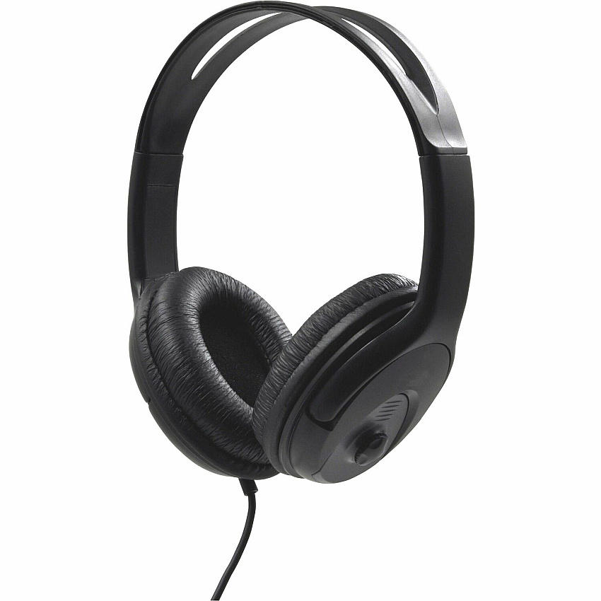 Compucessory Stereo Headset with Built-in Microphone Stereo - Mini-phone (3.5mm) - Wired - 32 Ohm - 20 Hz to 20 kHz - Over-the-head - Binaural - Circumaural - 3.93 ft Cable - Black - 1 Each (15153)