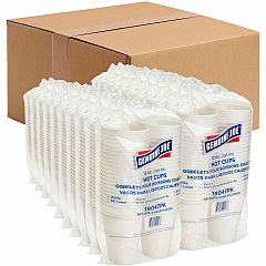 Genuine Joe 12 oz Disposable Hot Cups 12 fl oz - White - Polyurethane - Hot Drink, Beverage - 250/Bundle - 4 / Carton (GJO19047CT)