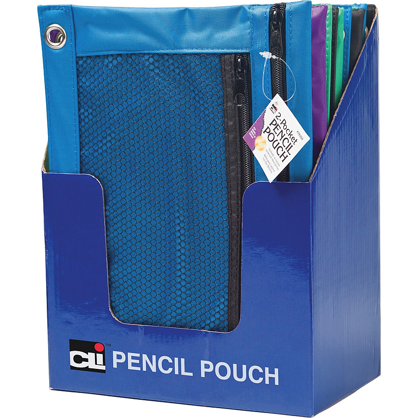 Charles Leonard Carrying Case (Pouch) Pencil, Ring Binder - Assorted 7.6" Height x 10" Width x 0.1" Depth - 24 / Display Box (76350ST)