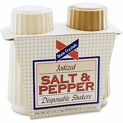 Hormel Dixie Crystals Salt & Pepper Shakers Set Salt, Pepper - 1 Pack (SN16010)