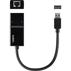 Belkin USB 3.0 to Gigabit Ethernet Adapter USB 3.0 - 1 Gbit/s Data Transfer Rate - 1 Port(s) - 1 x Network (RJ-45) - Twisted Pair - 10/100/1000Base-T - 1 Each (B2B048) Belkin USB 3.0 to Gigabit Ethernet Adapter USB 3.0 - 1 Gbit/s Data Transfer Rate - 1 Port(s) - 1 x Network (RJ-45) - Twisted Pair - 10/100/1000Base-T - 1 Each (B2B048)