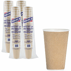 Genuine Joe 16 oz Rippled Hot Cups 16 fl oz - Brown - Hot Drink, Beverage - 25/Pack - 4 / Carton (GJO11257CT) Genuine Joe 16 oz Rippled Hot Cups 16 fl oz - Brown - Hot Drink, Beverage - 25/Pack - 4 / Carton (GJO11257CT)