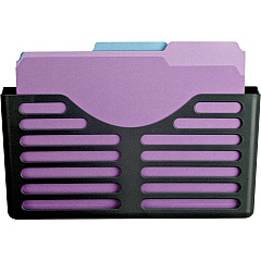 Lorell Cubicle Pocket File 30% Recycled - Black - Plastic - 1 Each (LLR80663)