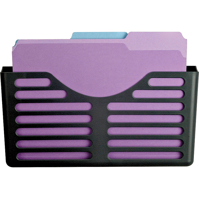 Lorell Cubicle Pocket File 30% Recycled - Black - Plastic - 1 Each (LLR80663)