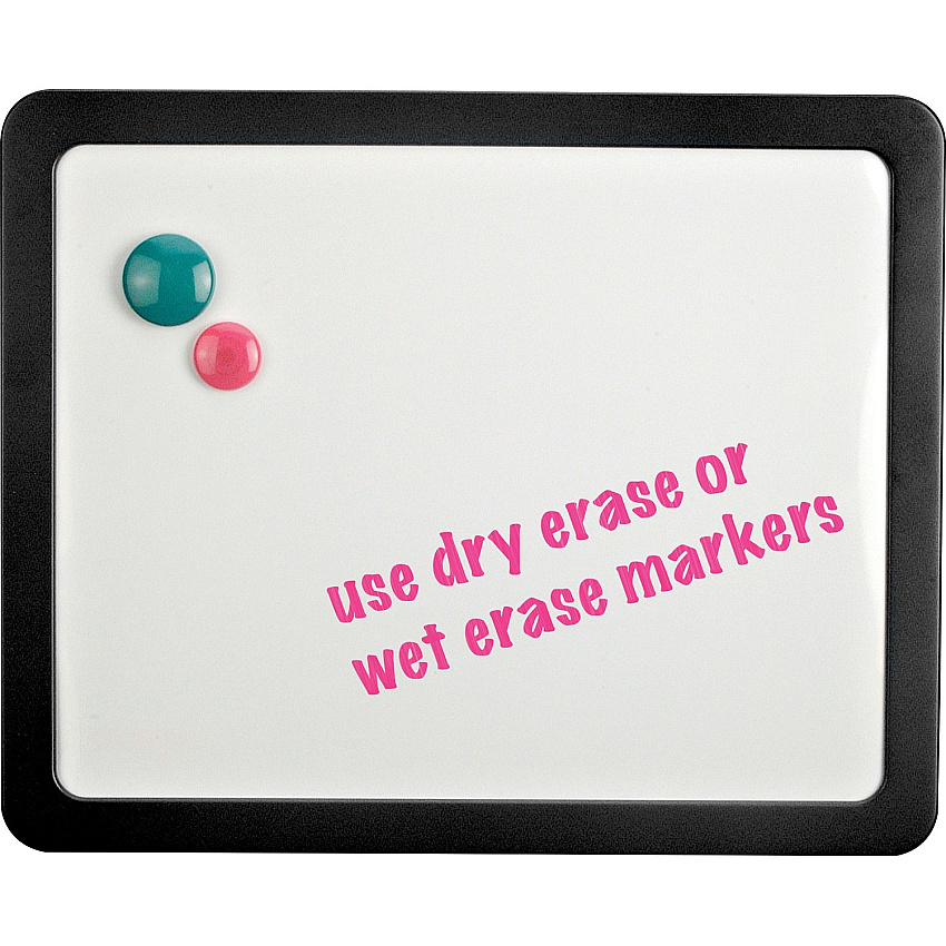Lorell Magnetic Dry-erase Board 15.9" (1.3 ft) Width x 12.9" (1.1 ft) Height - Black Frame - Magnetic - 1 Each (LLR80664)