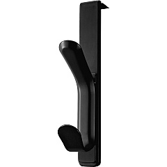 Lorell Over-the-panel Double Coat Hook Double Hook - for Coat, Garment - Plastic - Black - 1 Each (LLR80665) Lorell Over-the-panel Double Coat Hook Double Hook - for Coat, Garment - Plastic - Black - 1 Each (LLR80665)