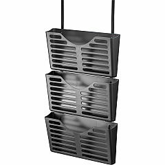 Lorell Hanging Triple Pocket File Set 3 Pocket(s) - 30% Recycled - Black - Plastic - 1 Each (LLR80666)