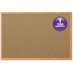 Mead Classic Cork Bulletin Board 36" Board Height x 24" Board Width - Natural Cork Surface - Self-healing - Oak Aluminum Frame - 1 Each (85366) Mead Classic Cork Bulletin Board 36" Board Height x 24" Board Width - Natural Cork Surface - Self-healing - Oak Aluminum Frame - 1 Each (85366)