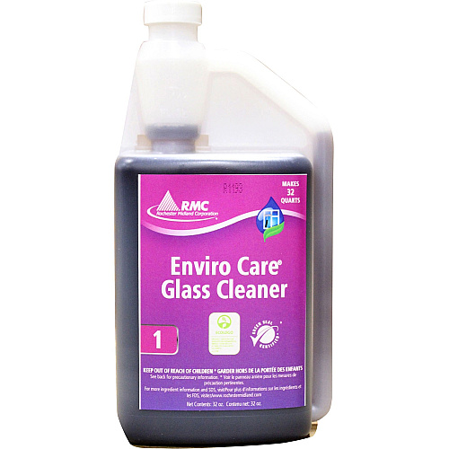 Rochester Midland RMC Enviro Care Glass Cleaner For Multipurpose - Concentrate - 32 fl oz (1 quart) - Streak-free, Alcohol-free, Ammonia-free, Dilutable - Purple - 1 Each (12001014)
