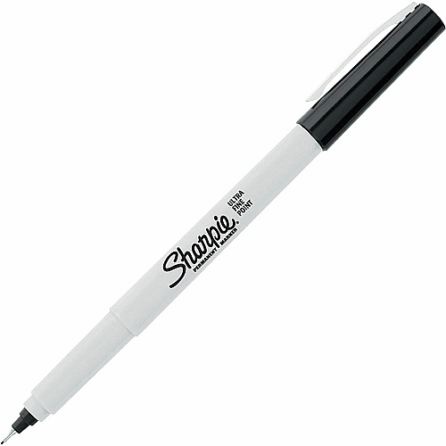 Sharpie Ultra Fine Permanent Marker Black Ink - Alcohol Based - 1 Each (37121)