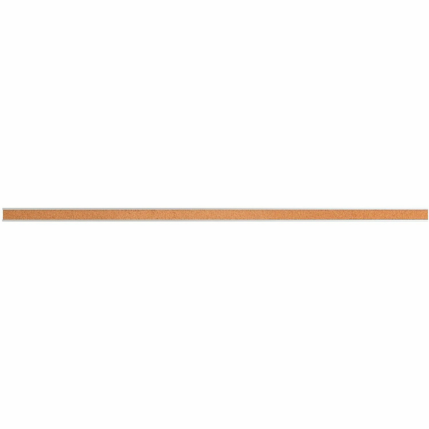 Lorell Cork Strip Bulletin Bar 18" Board Width - Cork Surface - Self-healing, Fade Resistant, Self-sealing - Anodized Aluminum Frame - 1 Each (LLR49532)