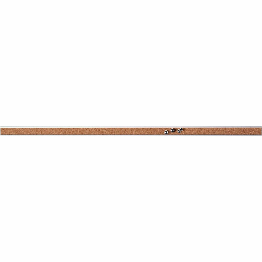 Lorell Cork Strip Bulletin Bar 24" Board Width - Cork Surface - Self-healing, Fade Resistant, Self-sealing - Anodized Aluminum Frame - 1 Each (LLR49533)