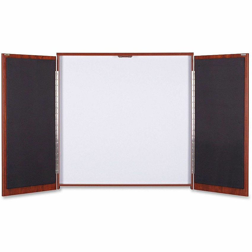 Lorell Dry-erase Whiteboard Presentation Cabinet Hinged Door - 47.3" Height x 47.3" Width x 4.8" Depth - 1 Each (LLR69866)