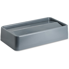Genuine Joe Space-Saving Container Swing Lid Rectangular - Gray - 1 Each (GJO02343) Genuine Joe Space-Saving Container Swing Lid Rectangular - Gray - 1 Each (GJO02343)