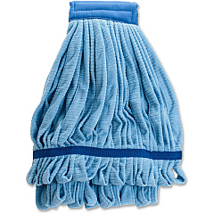 Genuine Joe Microfiber Wet Mophead Refill Medium - MicroFiber - Blue - 1 Each (GJO47539)
