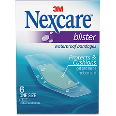 Nexcare Blister Waterproof Bandages - 1 Size - 1.06" Width x 2.25" Length - Clear - 1 Box (BWB06) Nexcare Blister Waterproof Bandages - 1 Size - 1.06" Width x 2.25" Length - Clear - 1 Box (BWB06)