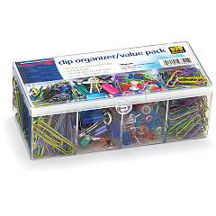 Officemate Flip Lid Clip Organizer Value Pack Assorted - 1 Pack (97301)