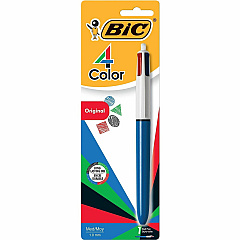 BIC 4-Color Retractable Pen Fine, Medium Pen Point - Refillable - Retractable - Multi, Black, Red, Green Ink - 1 Pack (MMXP11C) BIC 4-Color Retractable Pen Fine, Medium Pen Point - Refillable - Retractable - Multi, Black, Red, Green Ink - 1 Pack (MMXP11C)