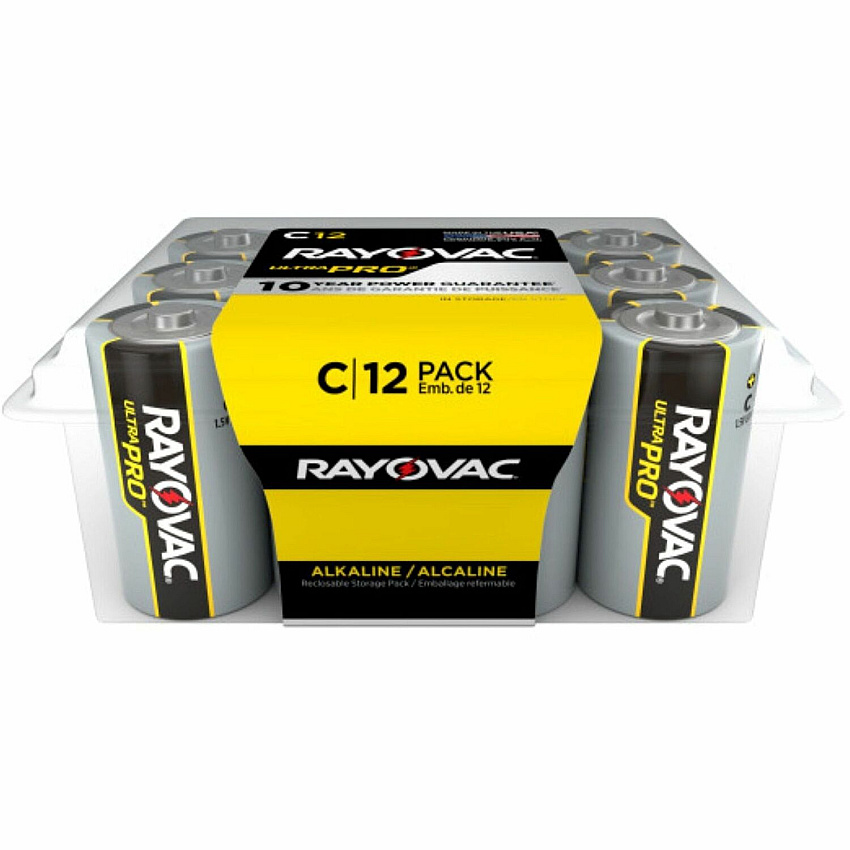 Rayovac Ultra Pro Alkaline C Batteries For Multipurpose - C - 1.5 V DC - 12 / Pack (ALC12PPJ)