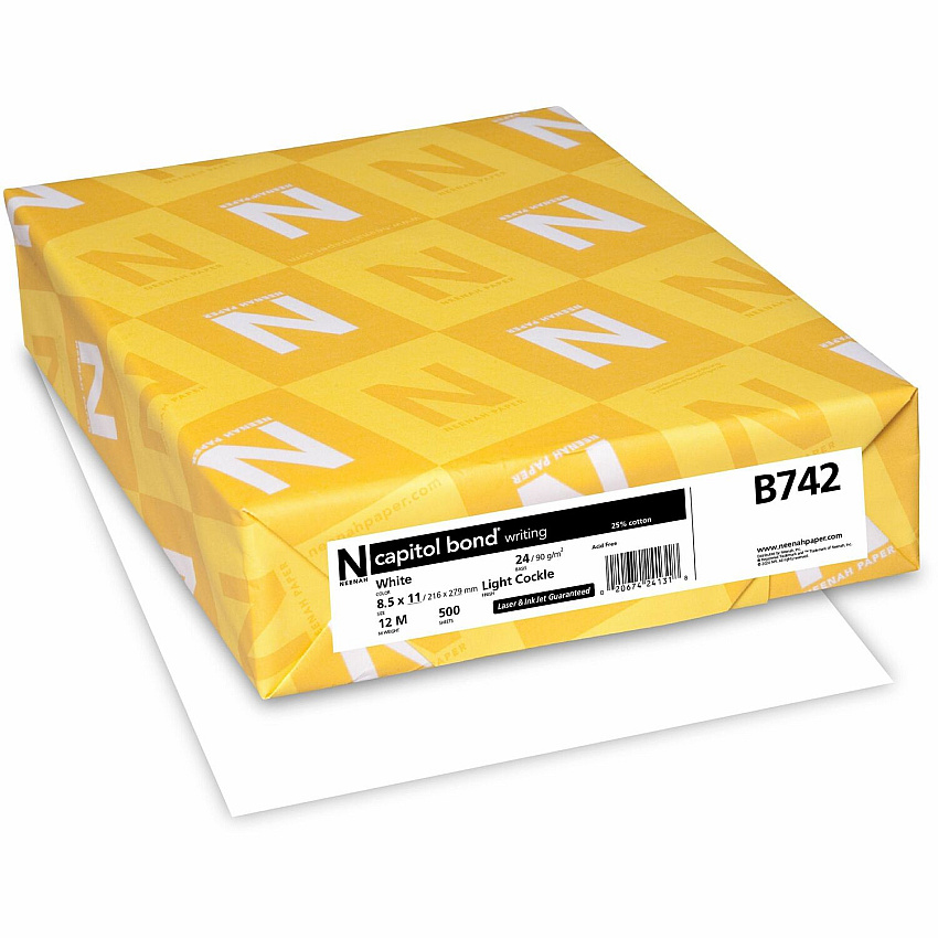 Neenah CAPITOL BOND Laser, Inkjet Print Bond Paper - 30% Recycled (B742)
