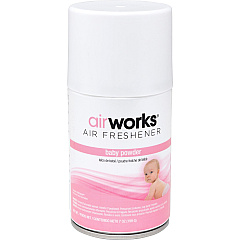 AirWorks Metered Aerosol Air Freshener, 12/cs - Baby Powder (07909) AirWorks Metered Aerosol Air Freshener, 12/cs - Baby Powder (07909)