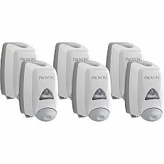 Provon FMX-12 Foam Soap Dispenser Manual - 1.32 quart Capacity - Key Lock, Soft Push, Wall Mountable - Dove Gray - 6 / Carton (516006CT)