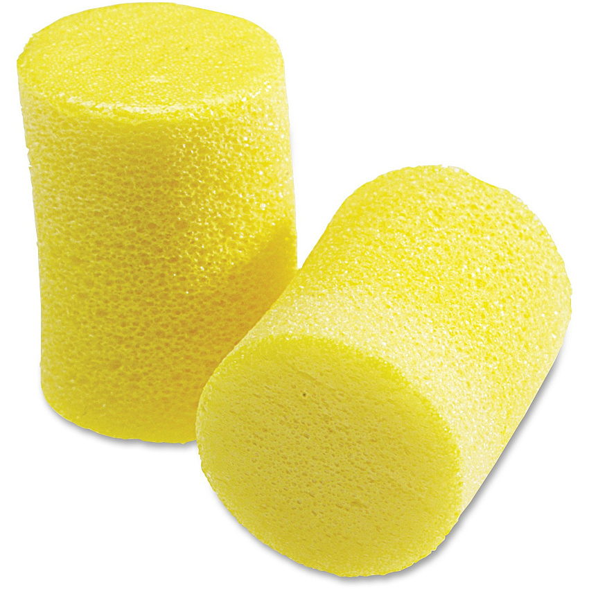 3M Classic Uncorded Earplugs Noise Protection - Yellow - Comfortable, Disposable, Uncorded, Flame Resistant, Moisture Resistant - 2/Pair - 1 Box (3121201)