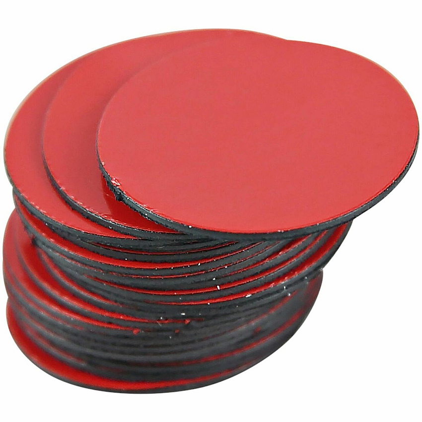 MasterVision Magnetic Color Coding Dots 3/4" Diameter - Round - Red - Vinyl - 20 / Pack (FM1604)