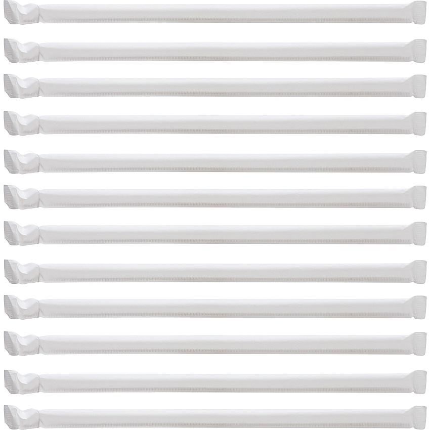 Genuine Joe Jumbo Translucent Straight Straws 7.8" Length - Clear - 500/Box - 12 / Carton (GJO58925CT)